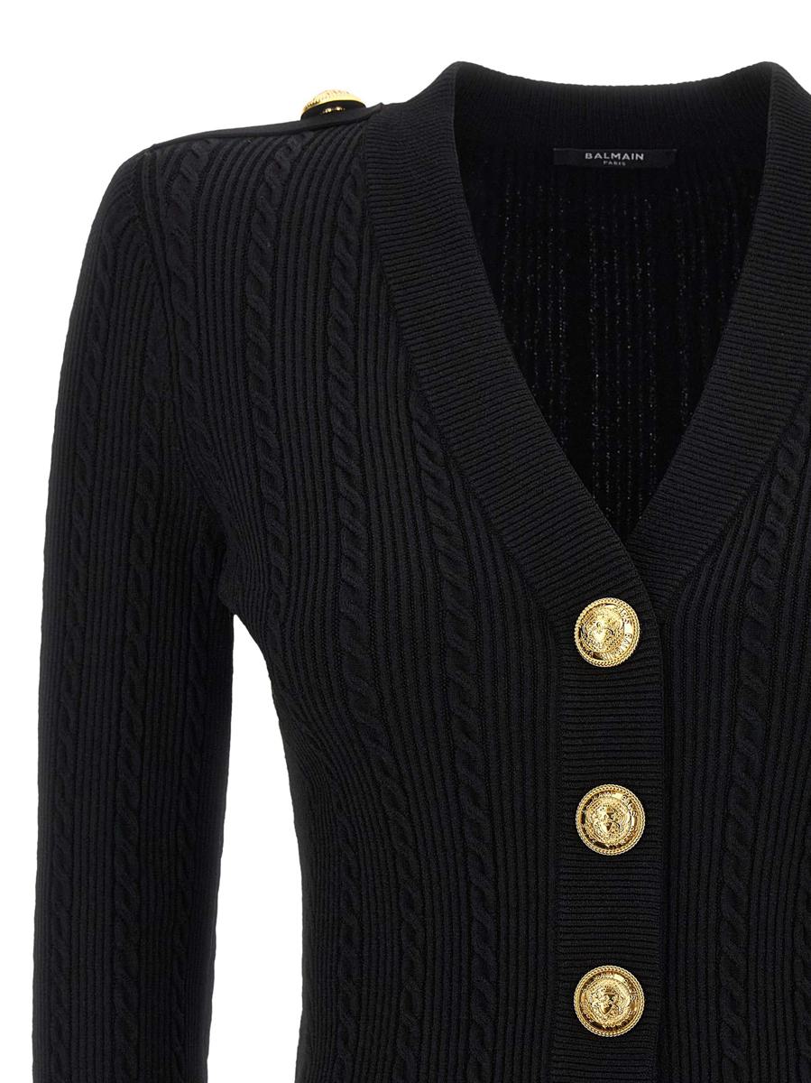 Balmain – Strickjacke aus gedrehtem Strick