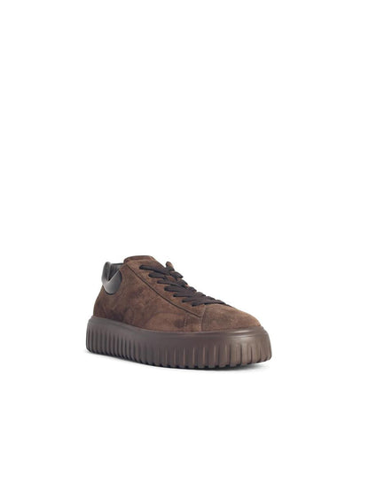 Hogan – H-Streifen-Sneaker aus braunem Wildleder