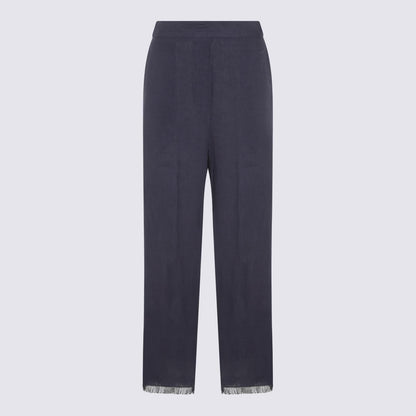 Antonelli Blaue Leinenhose