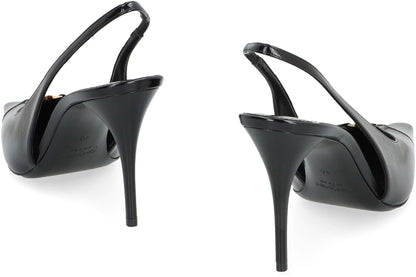 Saint Laurent Babylone Breteuil Slingback-Pumps aus Leder