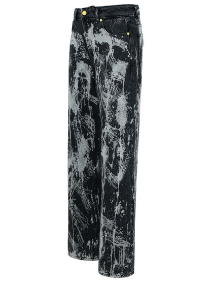 Ganni „Izey“ schwarze Baumwolljeans