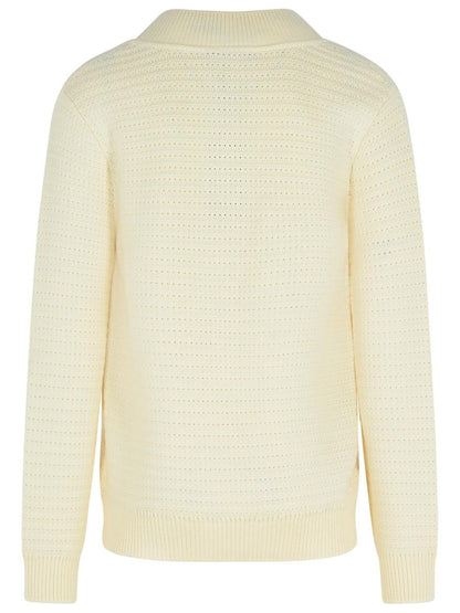 Dolce &amp; Gabbana Weißer Pullover aus Schurwolle