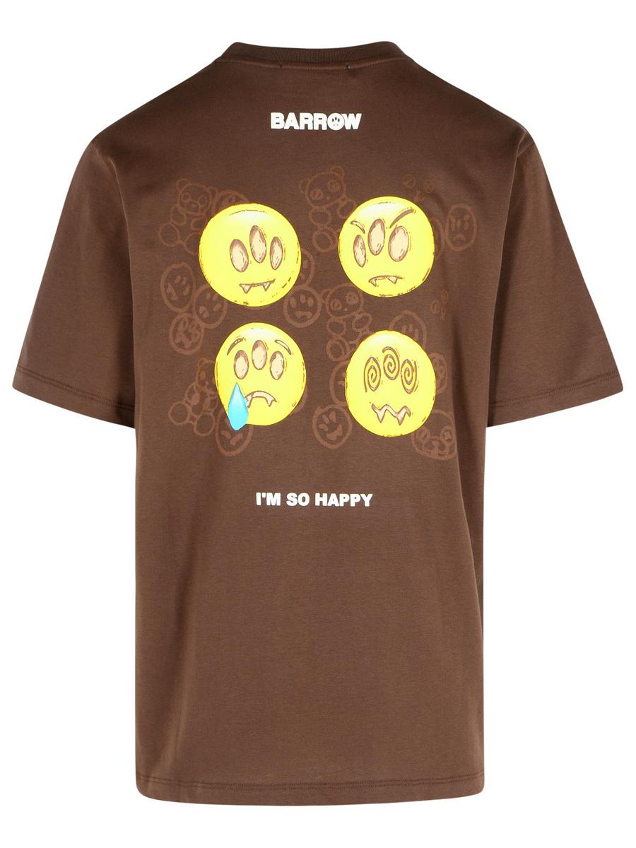 Braunes Baumwoll-T-Shirt von Barrow