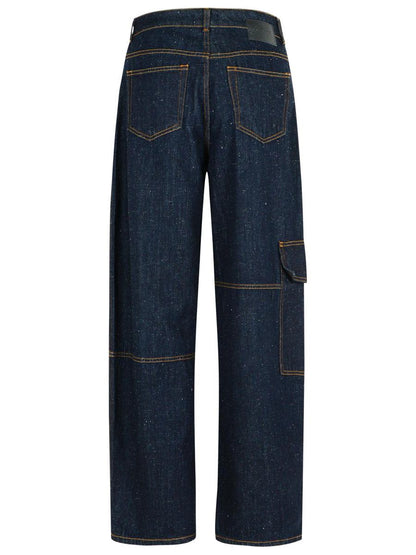 Marineblaue Baumwolljeans von Ganni