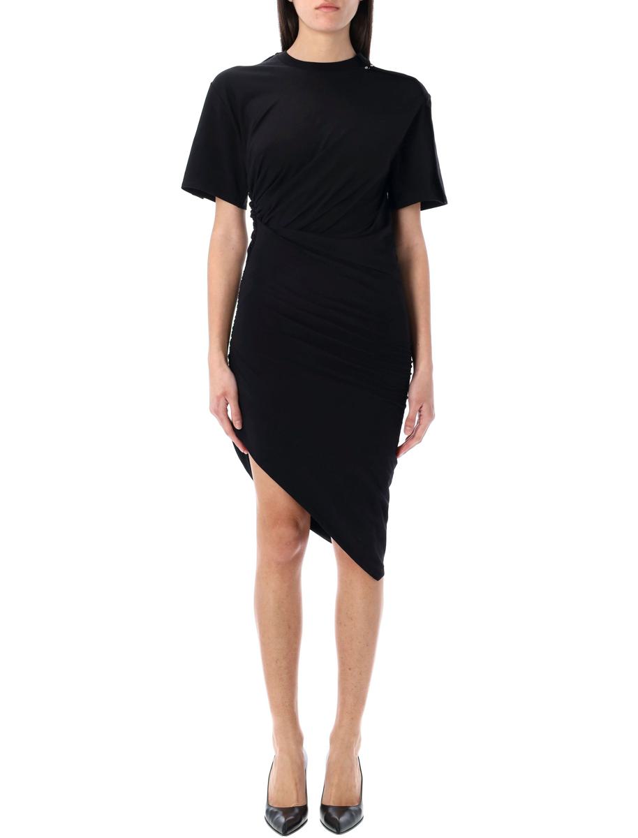 Mugler – Drapiertes Tageskleid mit Lochmuster