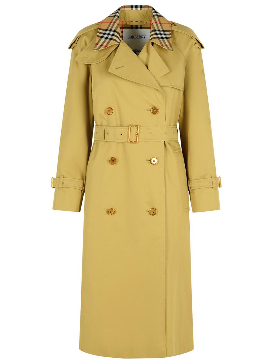 Burberry „Castleford“ Trenchcoat aus grüner Baumwolle