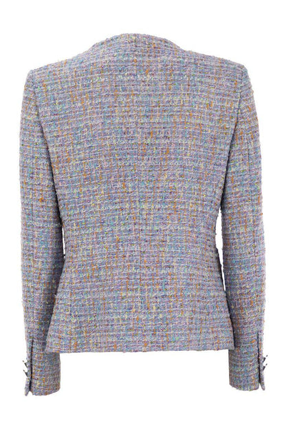 Tagliatore – Jacke mit Rundhalsausschnitt und Vordertaschen