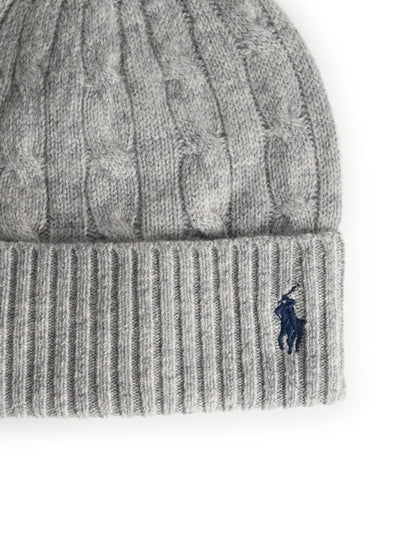 Polo Ralph Lauren – Graue Beanie aus Wollmischung
