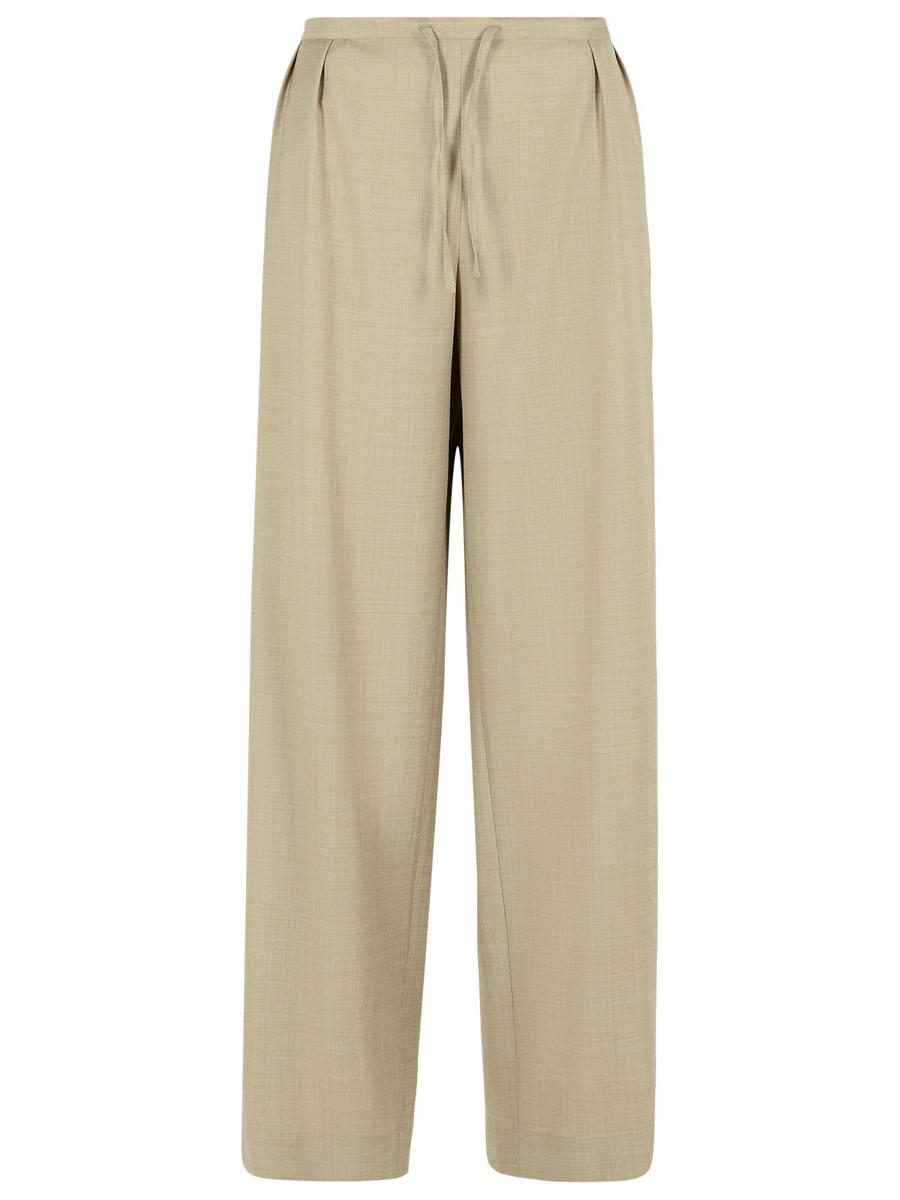 Loulou Studio – Beige Hose aus Schurwolle „Cove“