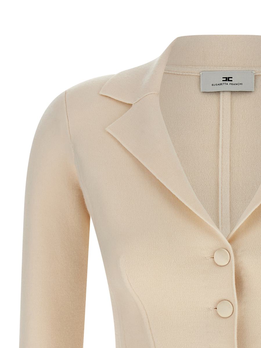Elisabetta Franchi Wollblazer mit Stoffstich