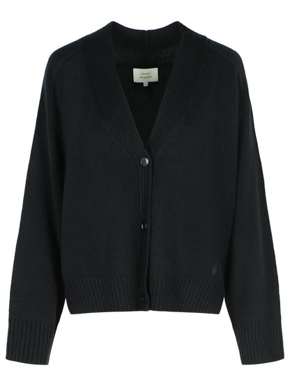 Loulou Studio – Schwarze Kaschmir-Strickjacke