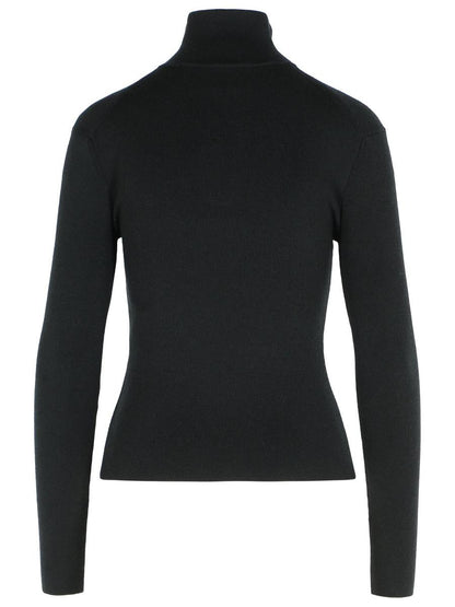 Schwarzer Pullover aus Merinowolle von Courrèges