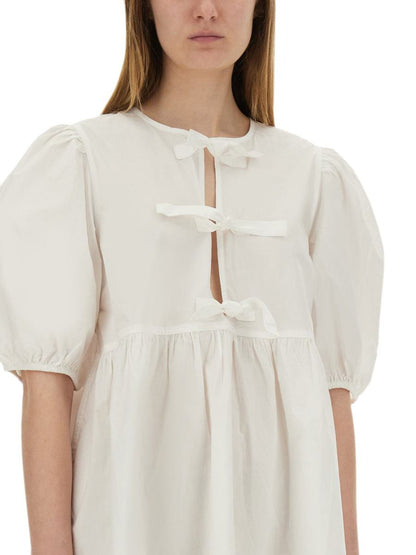 Ganni Popeline-Minikleid