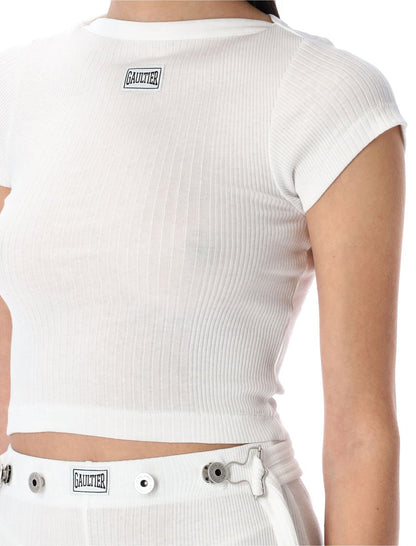 Jean Paul Gaultier – T-Shirt mit weißem Aufnäher