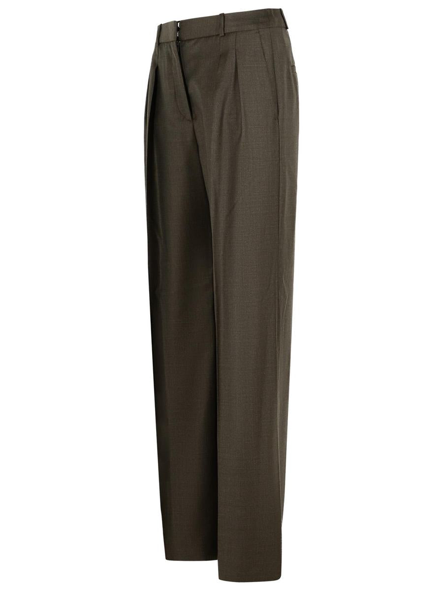 Loulou Studio – Braune Hose aus Schurwolle „Sbiru“