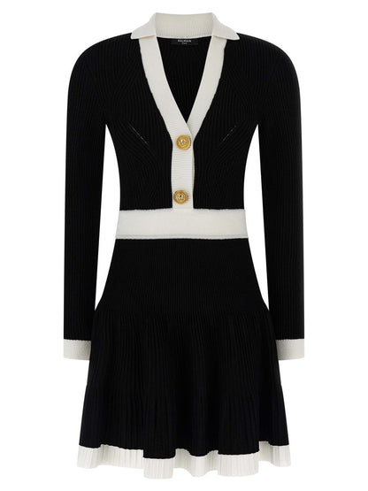 Balmain zweifarbiges Kleid