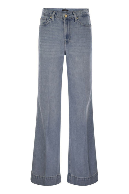 7 For All Mankind Modern Dojo Tailorless – Schlagjeans mit hoher Taille