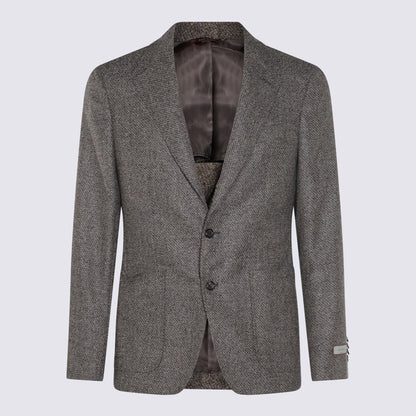 Grauer Blazer aus Wolle von Canali