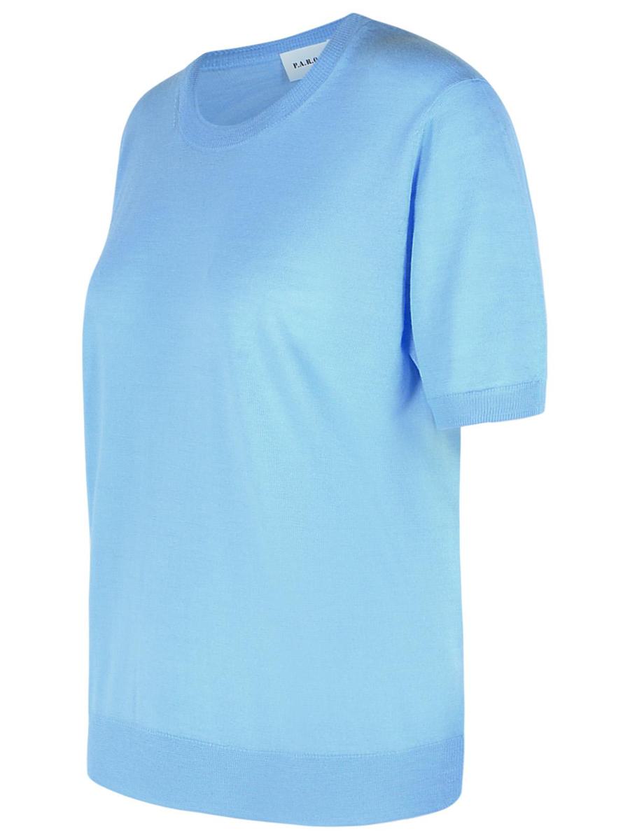 PAROSH Hellblauer Pullover aus Wollmischung