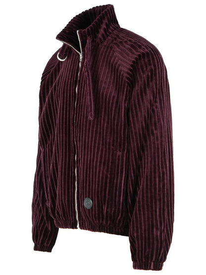 Acne Studios – Burgunderrote Bomberjacke aus Baumwolle
