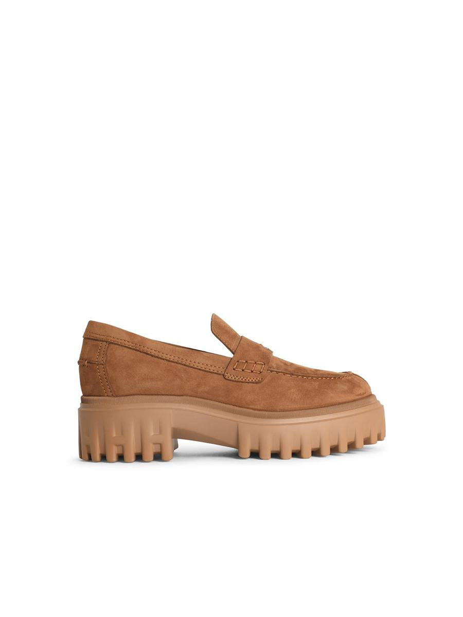 Hogan „H700“ Loafer aus Wildleder in Kamel