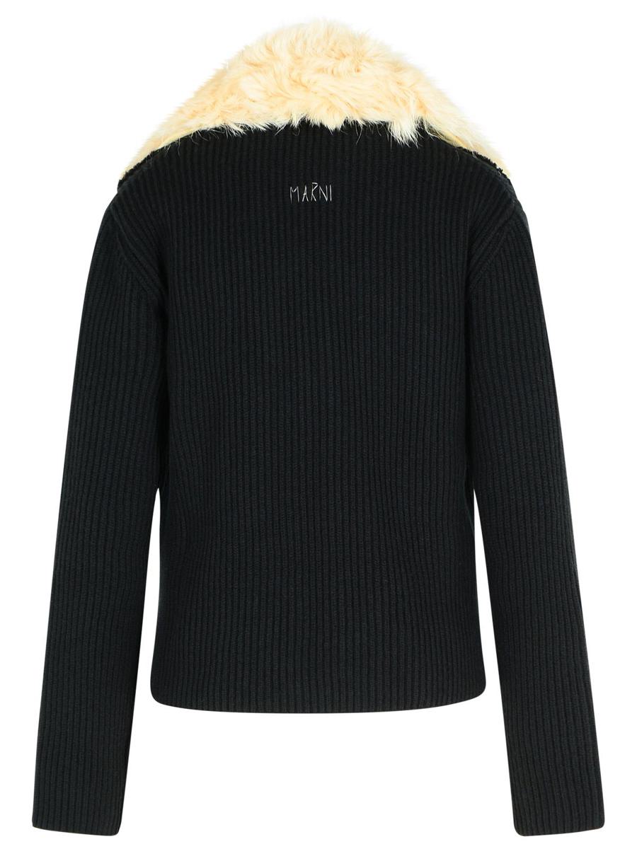 Marni Schwarzer Pullover aus Schurwolle