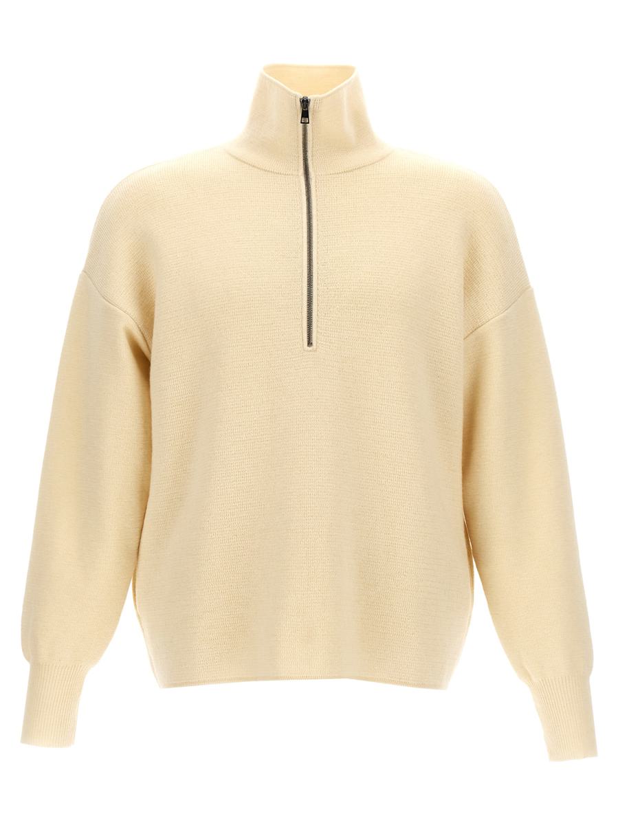 Ma'Ry'Ya Pullover mit halbem Reißverschluss