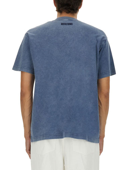 Moschino „Smiley®“ T-Shirt aus schwerer Baumwolle