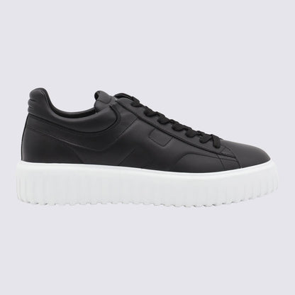 Schwarze Ledersneaker von Hogan
