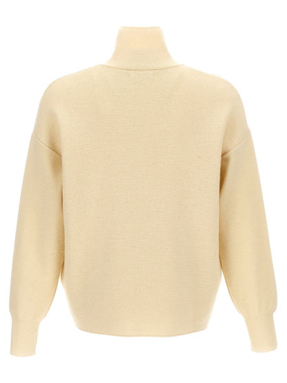 Ma'Ry'Ya Pullover mit halbem Reißverschluss