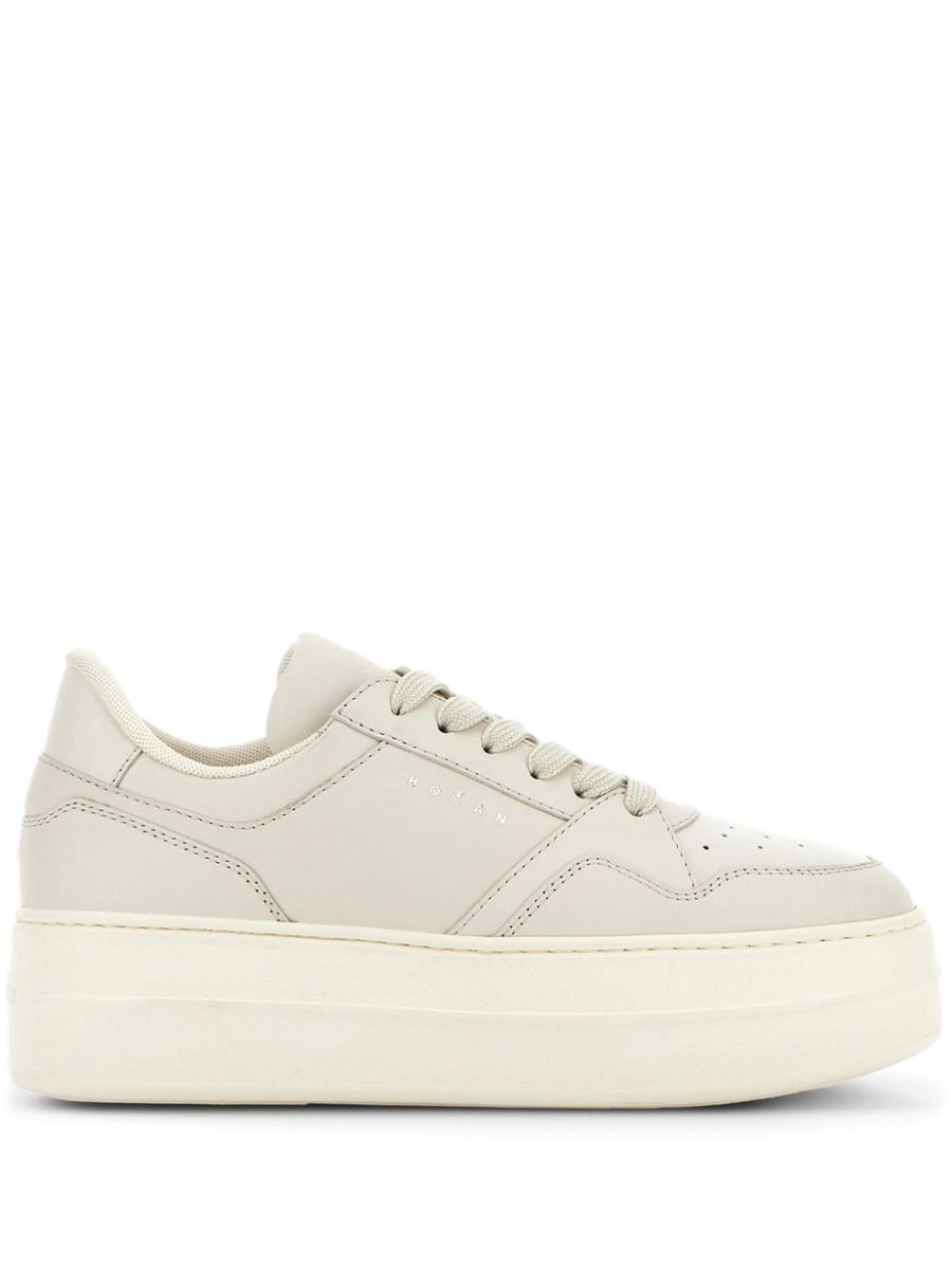 Hogan – Hellbeige Sneakers aus Kalbsleder