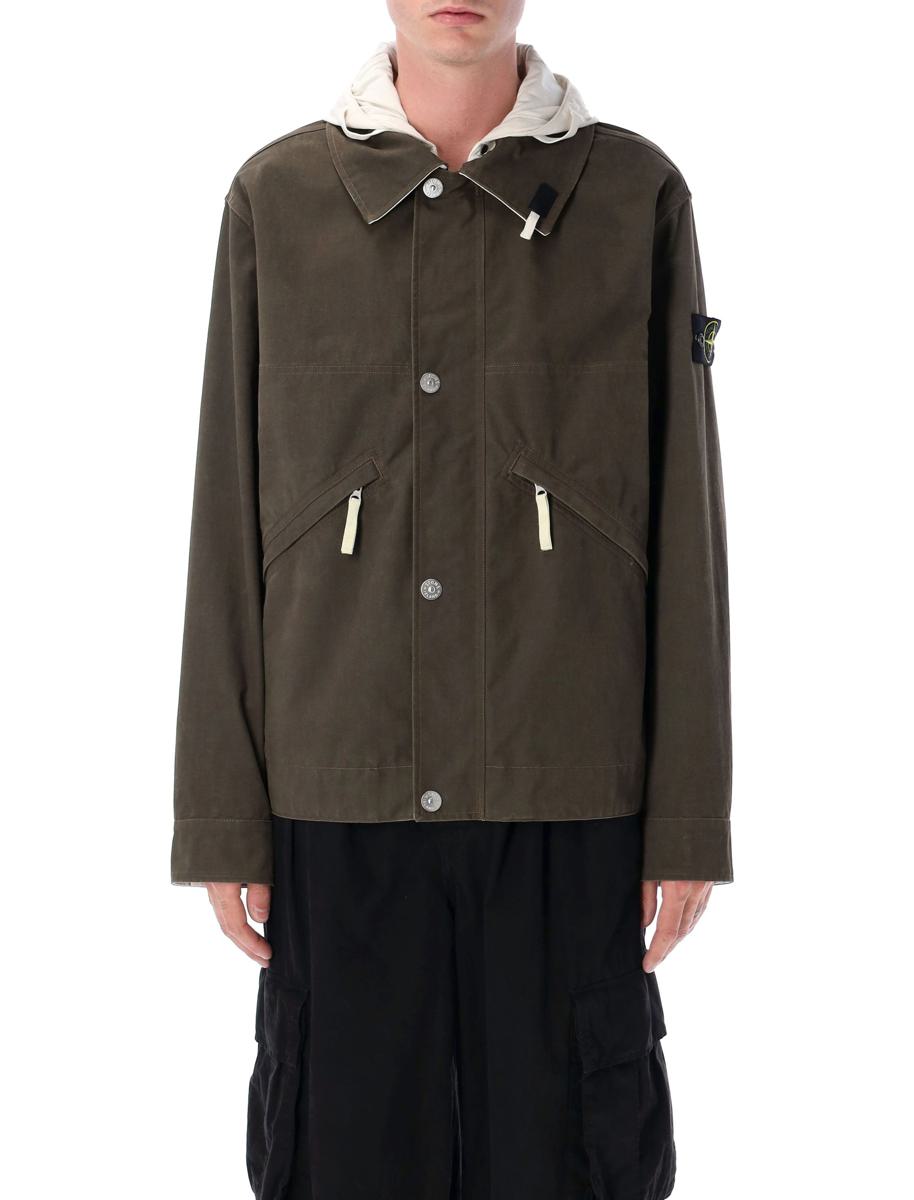 Stone Island Kurzparka mit Kapuze