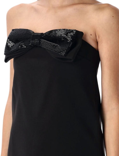 Self-Portrait – Bandeau-Minikleid aus Krepp