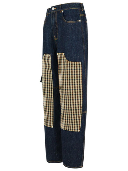 Marineblaue Baumwolljeans von Ganni