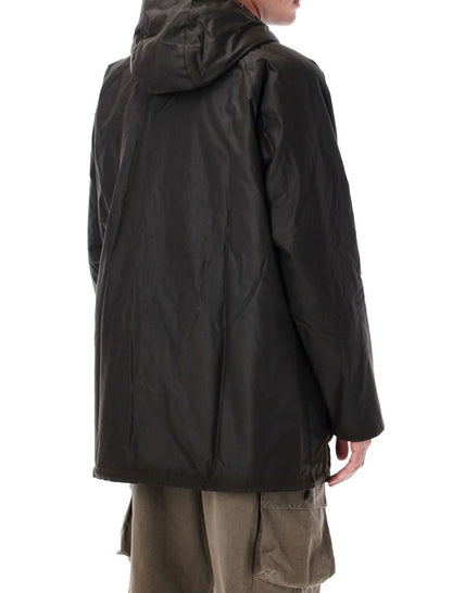 Barbour Bedale Parka aus gewachster Baumwolle in Olivgrün