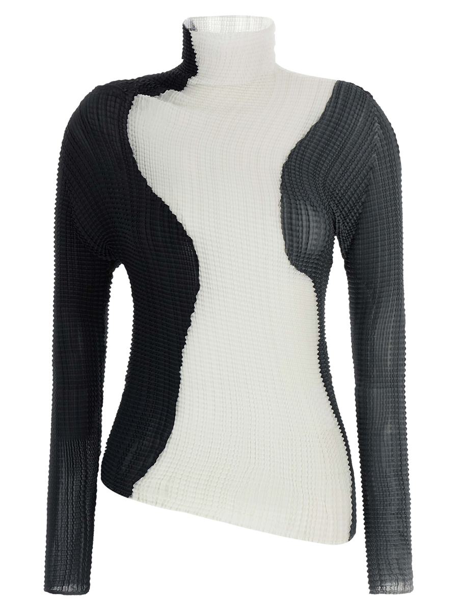Issey Miyake – Bluse „Abstract Tint Pleats“