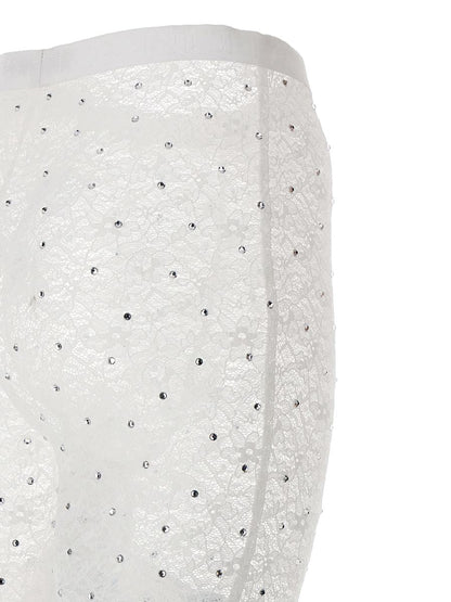 Alessandra Rich Leggings mit Strassspitze