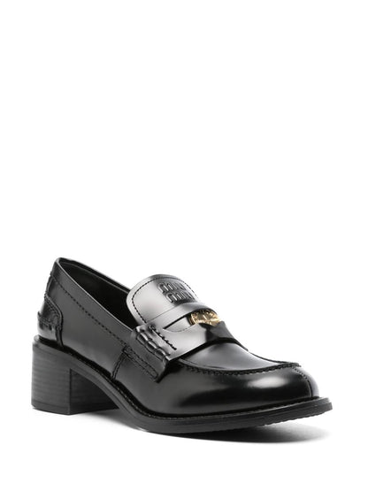 Miu Miu Pennyloafer aus gebürstetem Leder