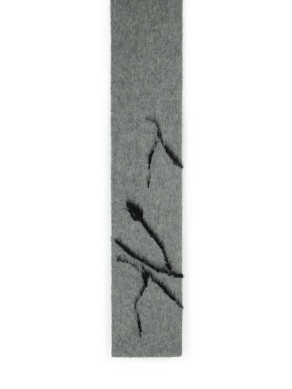 Dries Van Noten Schal „Mouton“ aus grauer Alpakamischung