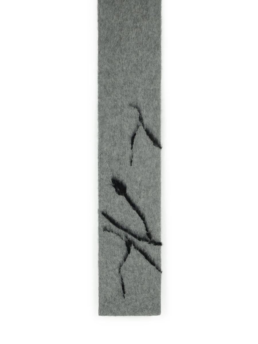 Dries Van Noten Schal „Mouton“ aus grauer Alpakamischung