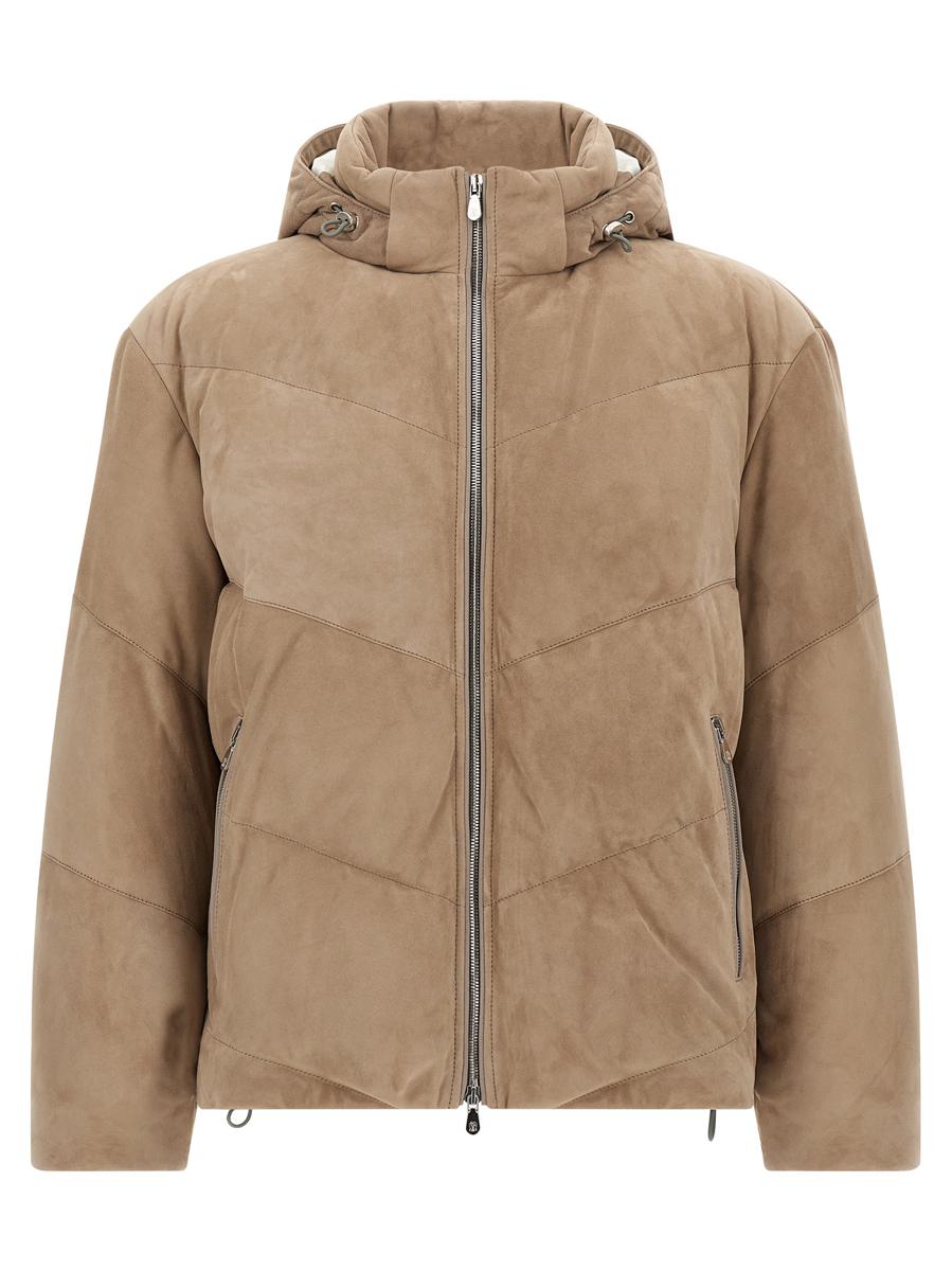 Brunello Cucinelli Wildleder-Daunenjacke