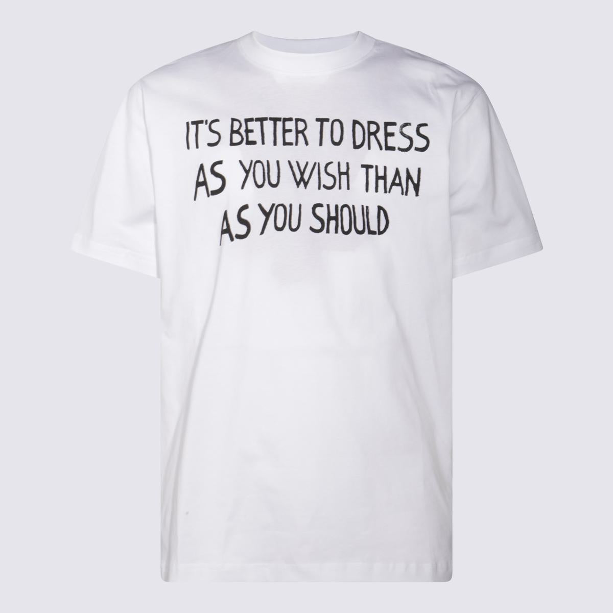 Moschino Weißes Baumwoll-T-Shirt