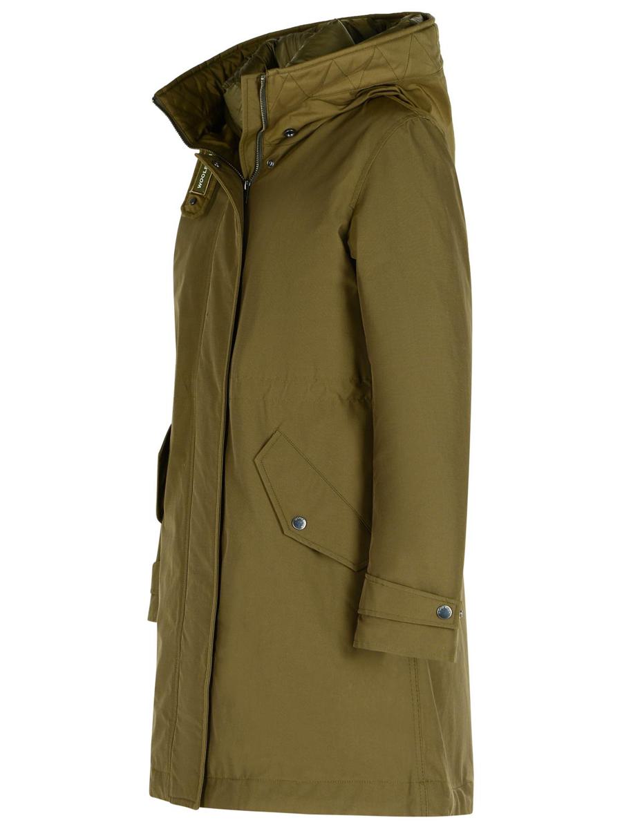 Woolrich 3-in-1 „Authentic“ dunkelgrüner Parka aus Baumwollmischung
