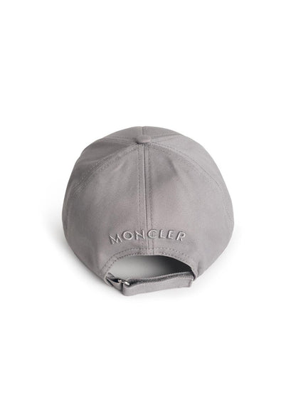 Moncler – Graue Baseballkappe aus Baumwolle