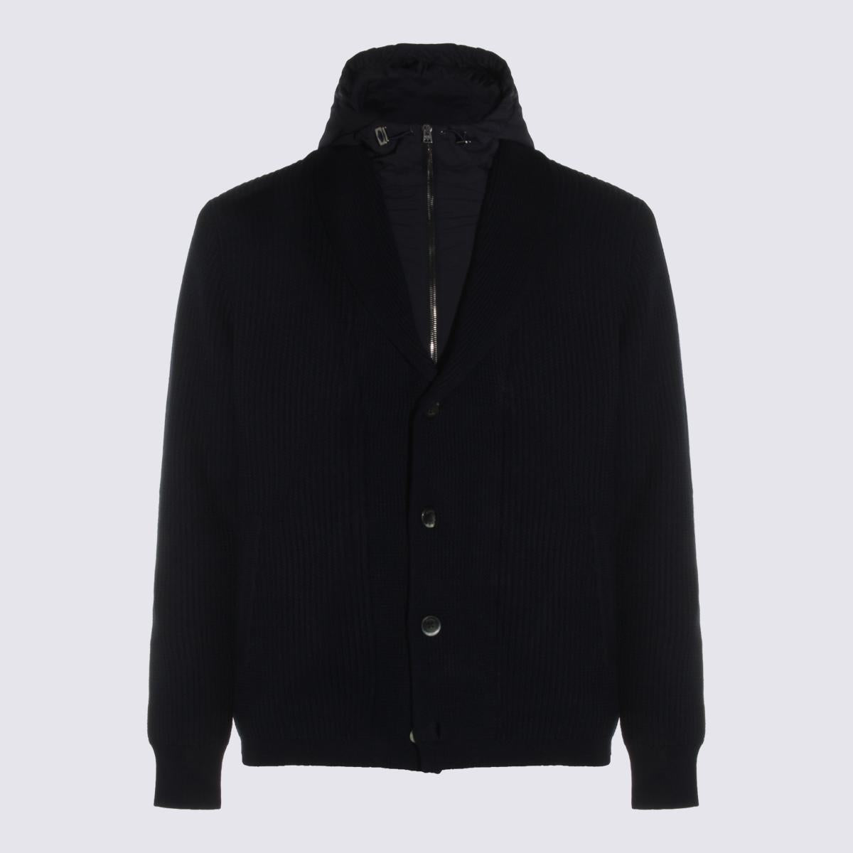 Herno Freizeitjacke aus marineblauer Wolle