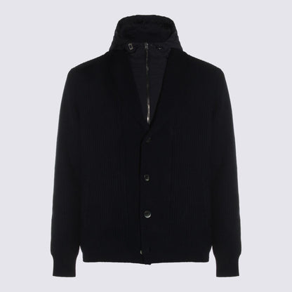Herno Freizeitjacke aus marineblauer Wolle