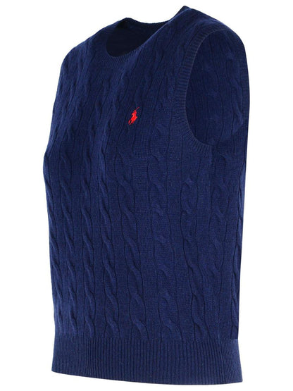 Polo Ralph Lauren – Weste aus Wolle und Kaschmir, Marineblau