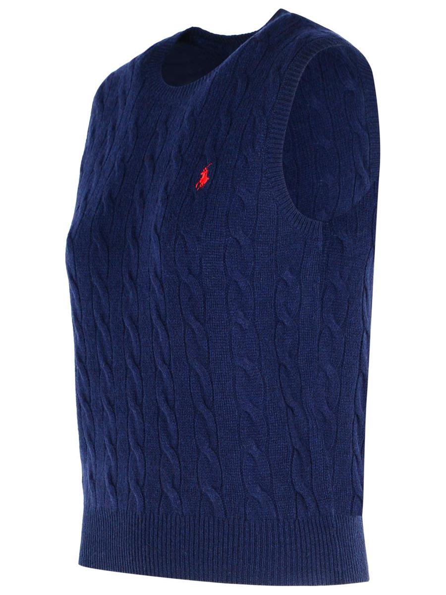 Polo Ralph Lauren – Weste aus Wolle und Kaschmir, Marineblau