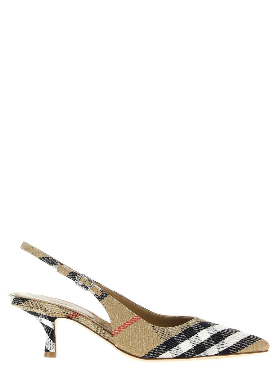 Burberry Slingback-Sandalen mit Karomuster