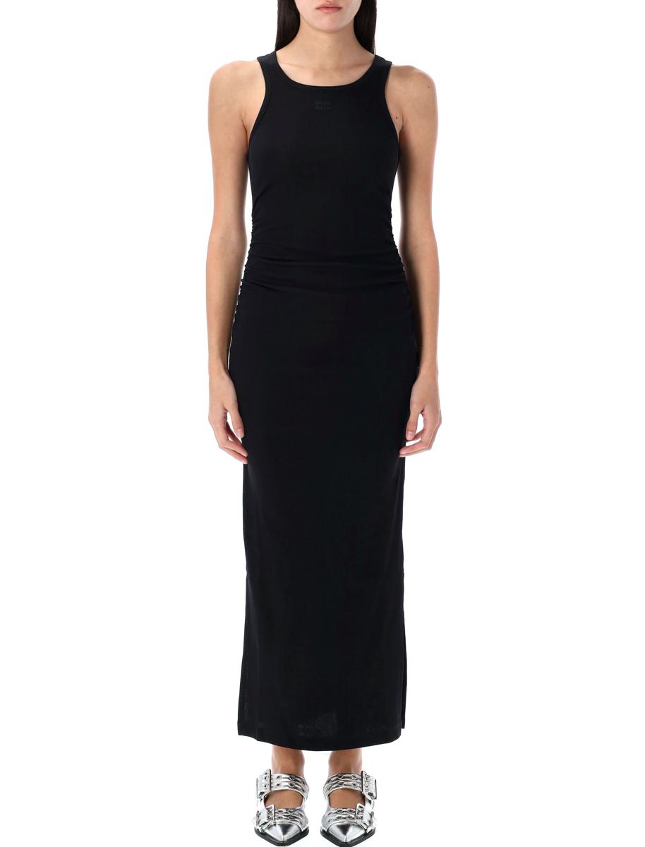 Ganni – Langes Tanktop-Kleid aus Rippstrick